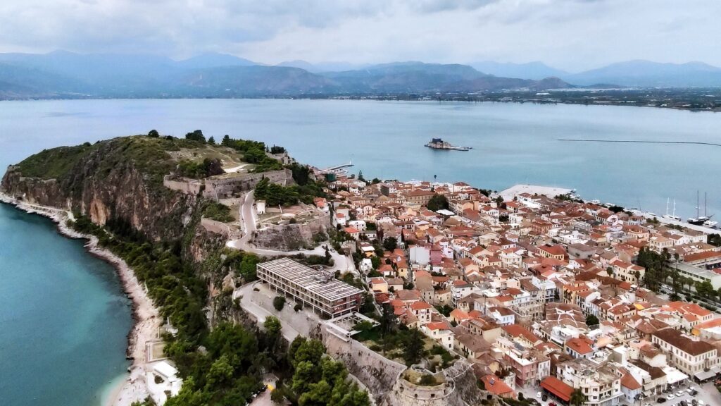 View from Palamidi to Acronauplia - Nafplio, Argolida, Greece